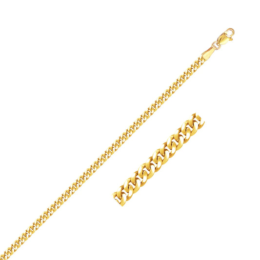 3.30mm 14K Yellow Gold Gourmette Chain RCJ Chains  CELESTIA LUXE JEWELLERS