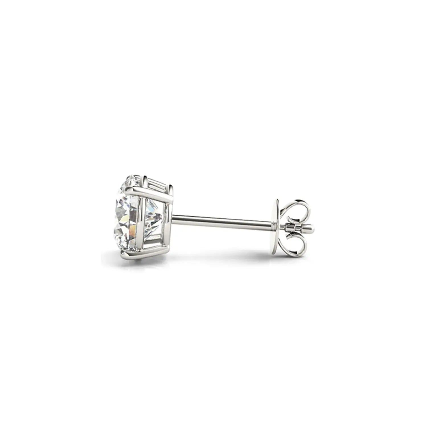 4 cttw Certified IGI Lab Grown Round Diamond Stud Earrings 14k White Gold(G/VS2) RCJ Earrings  CELESTIA LUXE JEWELLERS