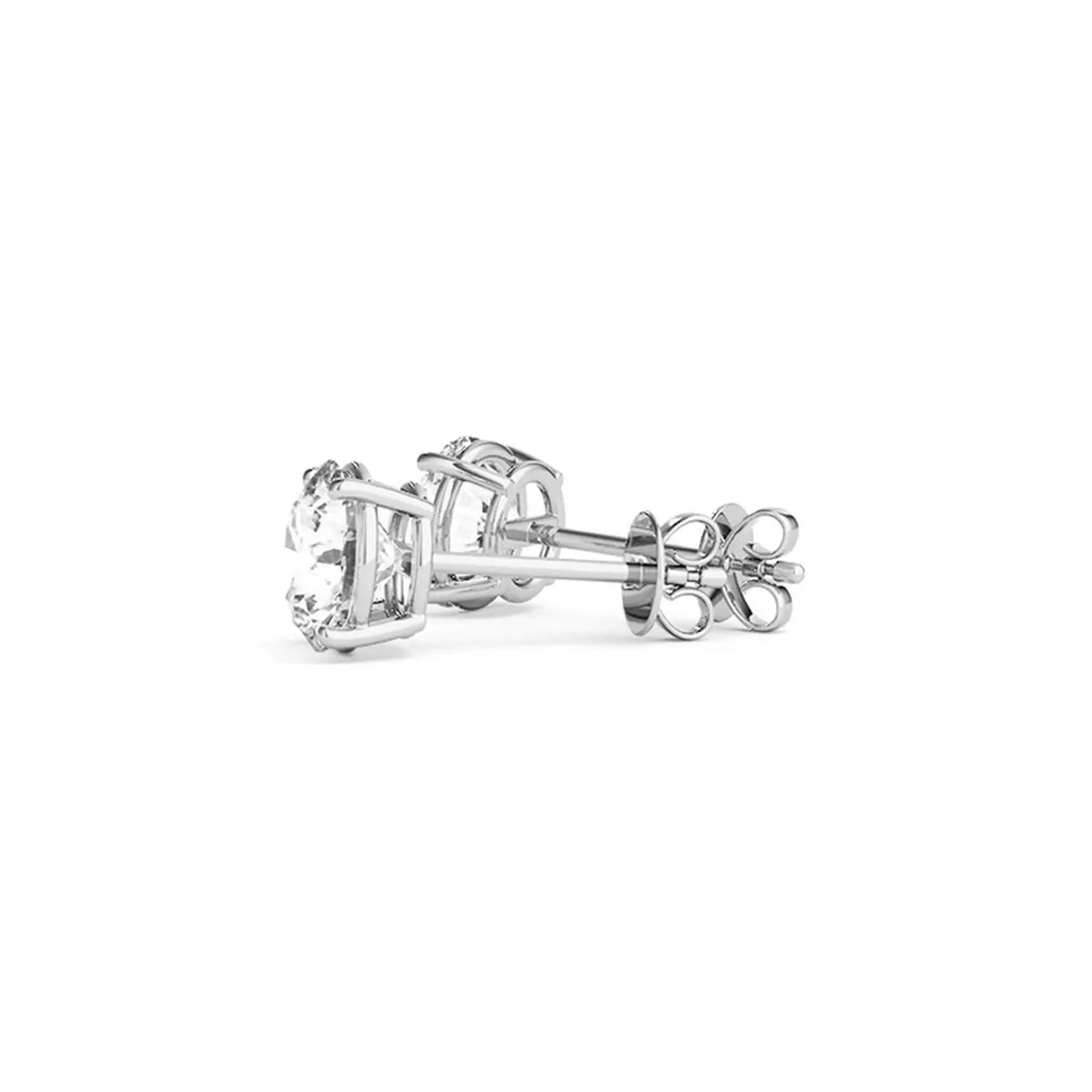 4 cttw Certified IGI Lab Grown Round Diamond Stud Earrings 14k White Gold(G/VS2) RCJ Earrings  CELESTIA LUXE JEWELLERS