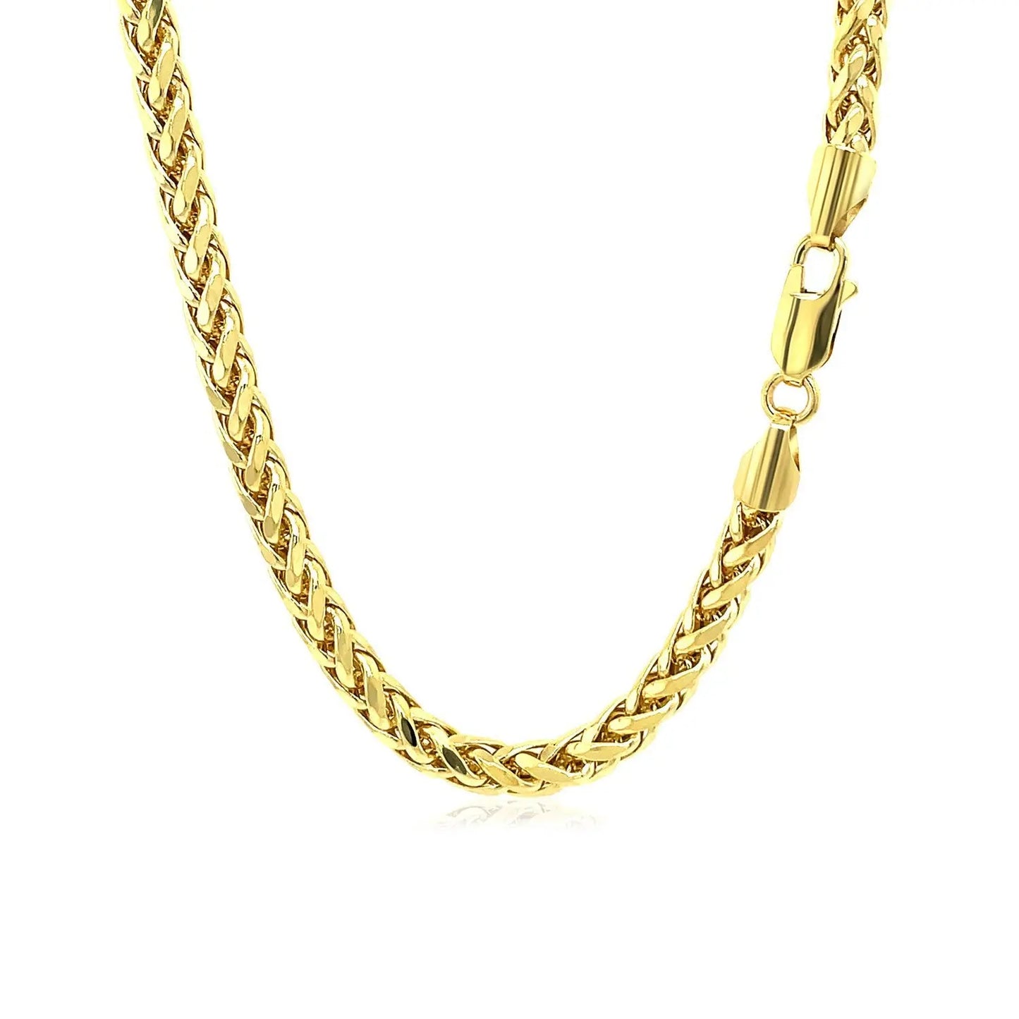 4.1mm 14k Yellow Gold Diamond Cut Round Franco Chain RCJ Chains  CELESTIA LUXE JEWELLERS