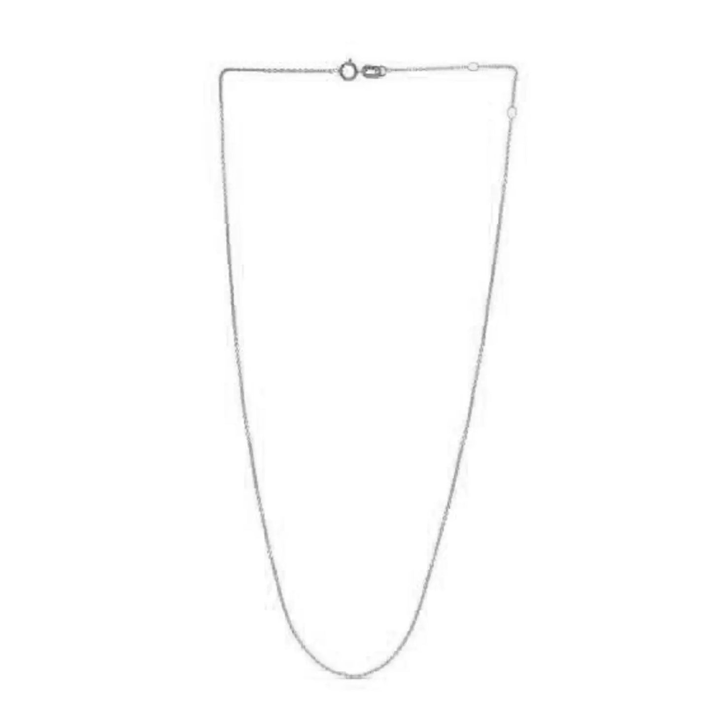Adjustable Cable Chain in 14k White Gold (0.97 mm) RCJ Chains  CELESTIA LUXE JEWELLERS