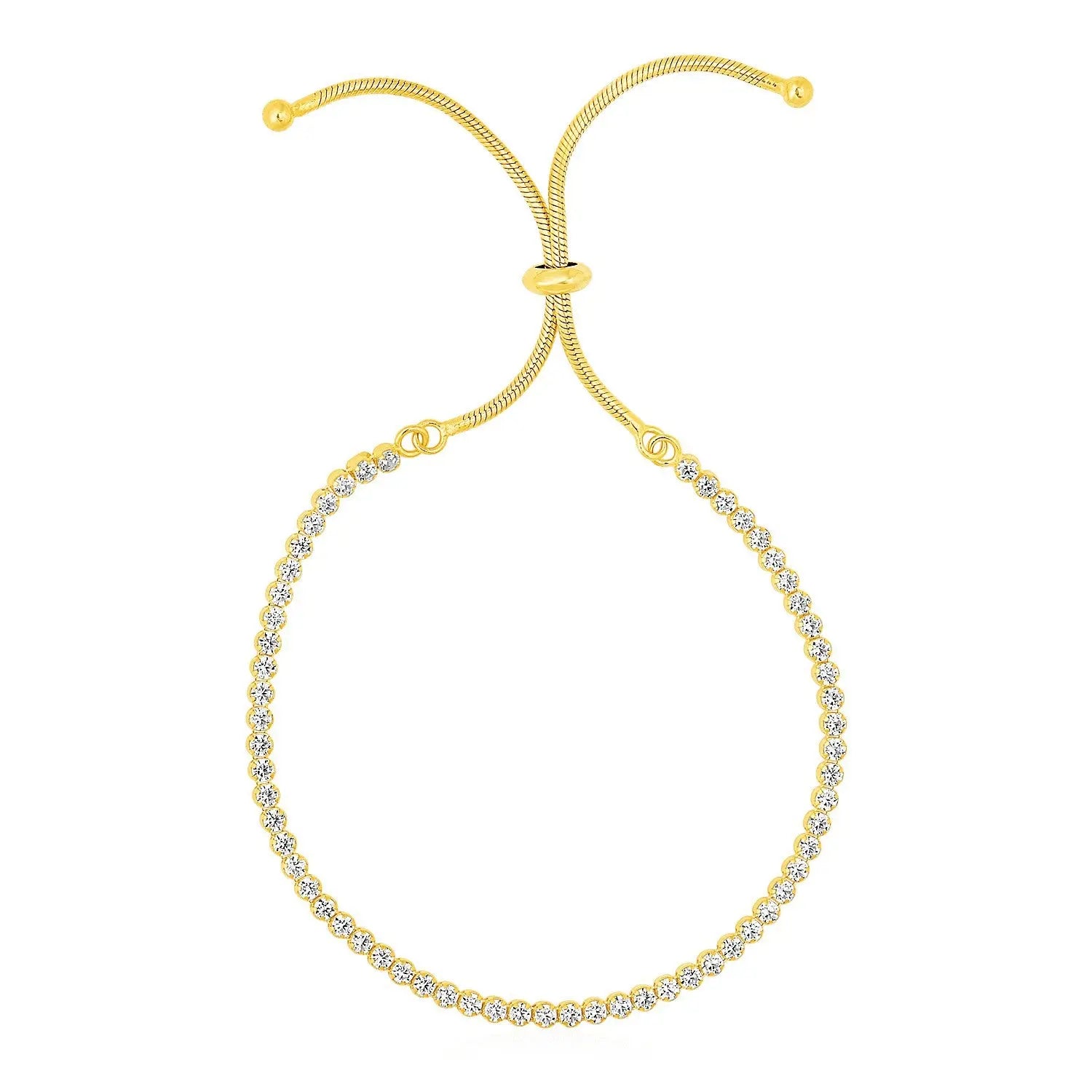 Adjustable Tennis Style Bracelet with Cubic Zirconia in Sterling Silver(5.10 mm) RCJ Bracelets  CELESTIA LUXE JEWELLERS
