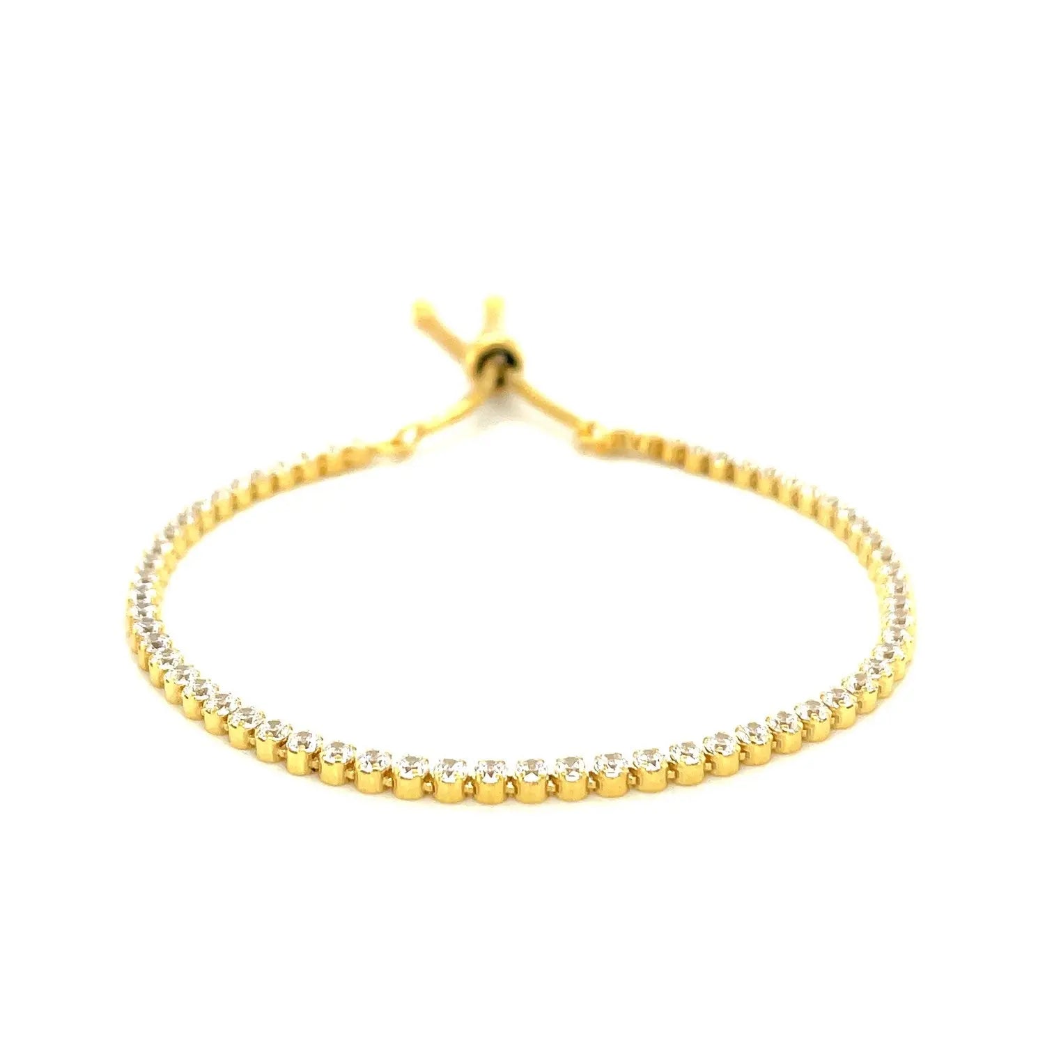 Adjustable Tennis Style Bracelet with Cubic Zirconia in Sterling Silver(5.10 mm) RCJ Bracelets  CELESTIA LUXE JEWELLERS