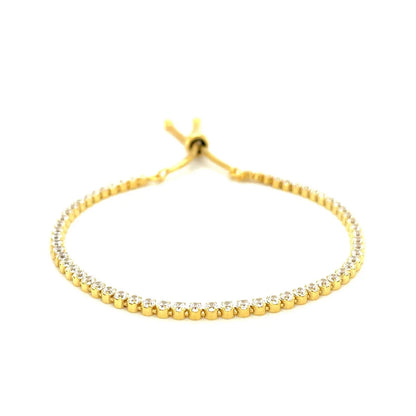 Adjustable Tennis Style Bracelet with Cubic Zirconia in Sterling Silver(5.10 mm) RCJ Bracelets  CELESTIA LUXE JEWELLERS