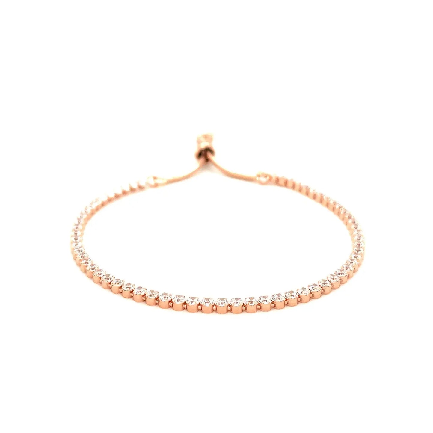 Adjustable Tennis Style Bracelet with Cubic Zirconia in Sterling Silver(5.10 mm) RCJ Bracelets  CELESTIA LUXE JEWELLERS