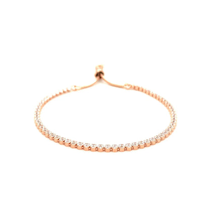 Adjustable Tennis Style Bracelet with Cubic Zirconia in Sterling Silver(5.10 mm) RCJ Bracelets  CELESTIA LUXE JEWELLERS