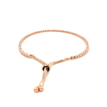 Adjustable Tennis Style Bracelet with Cubic Zirconia in Sterling Silver(5.10 mm) RCJ Bracelets  CELESTIA LUXE JEWELLERS