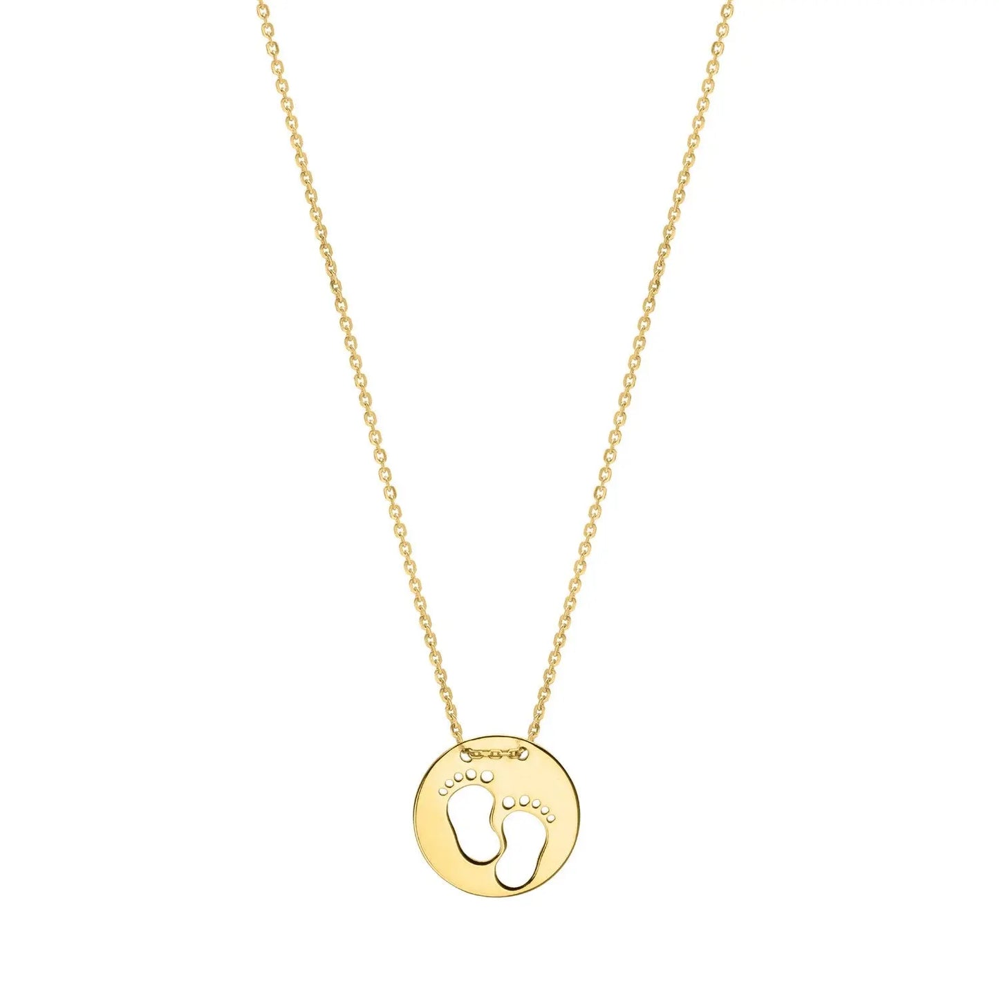 Baby Footprints Necklace in 10K Yellow Gold RCJ Necklaces  CELESTIA LUXE JEWELLERS