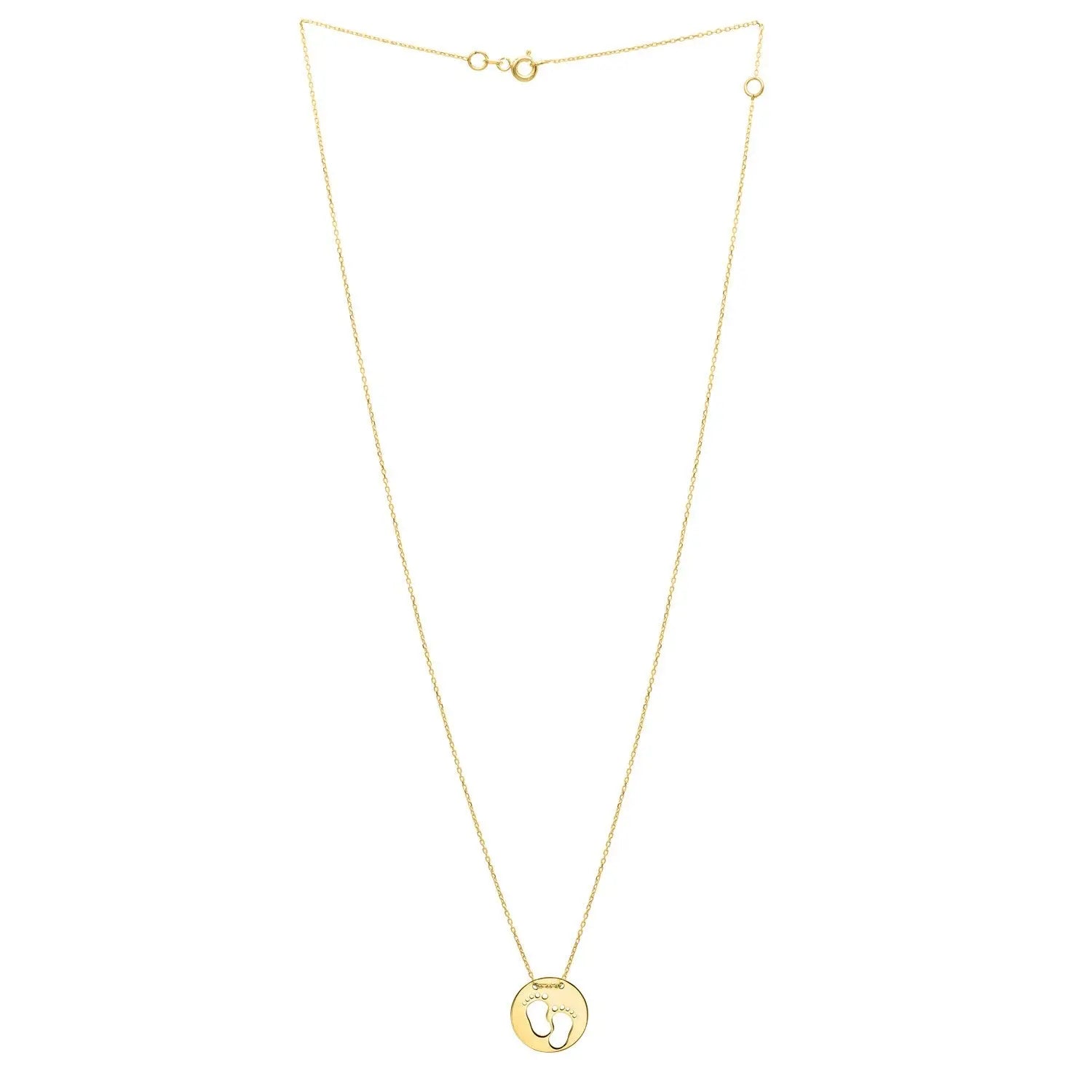 Baby Footprints Necklace in 10K Yellow Gold RCJ Necklaces  CELESTIA LUXE JEWELLERS