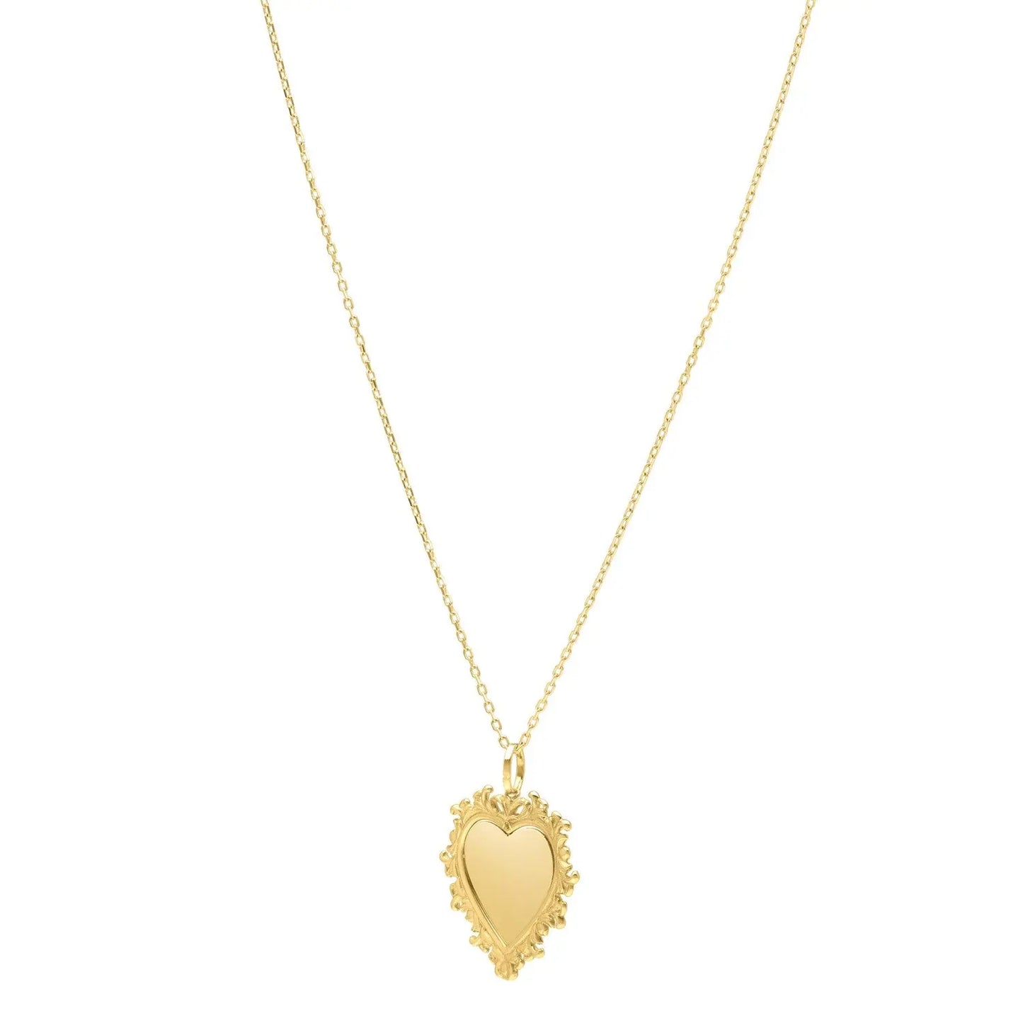 Baroque Heart Necklace in 14K Yellow Gold RCJ Necklaces  CELESTIA LUXE JEWELLERS