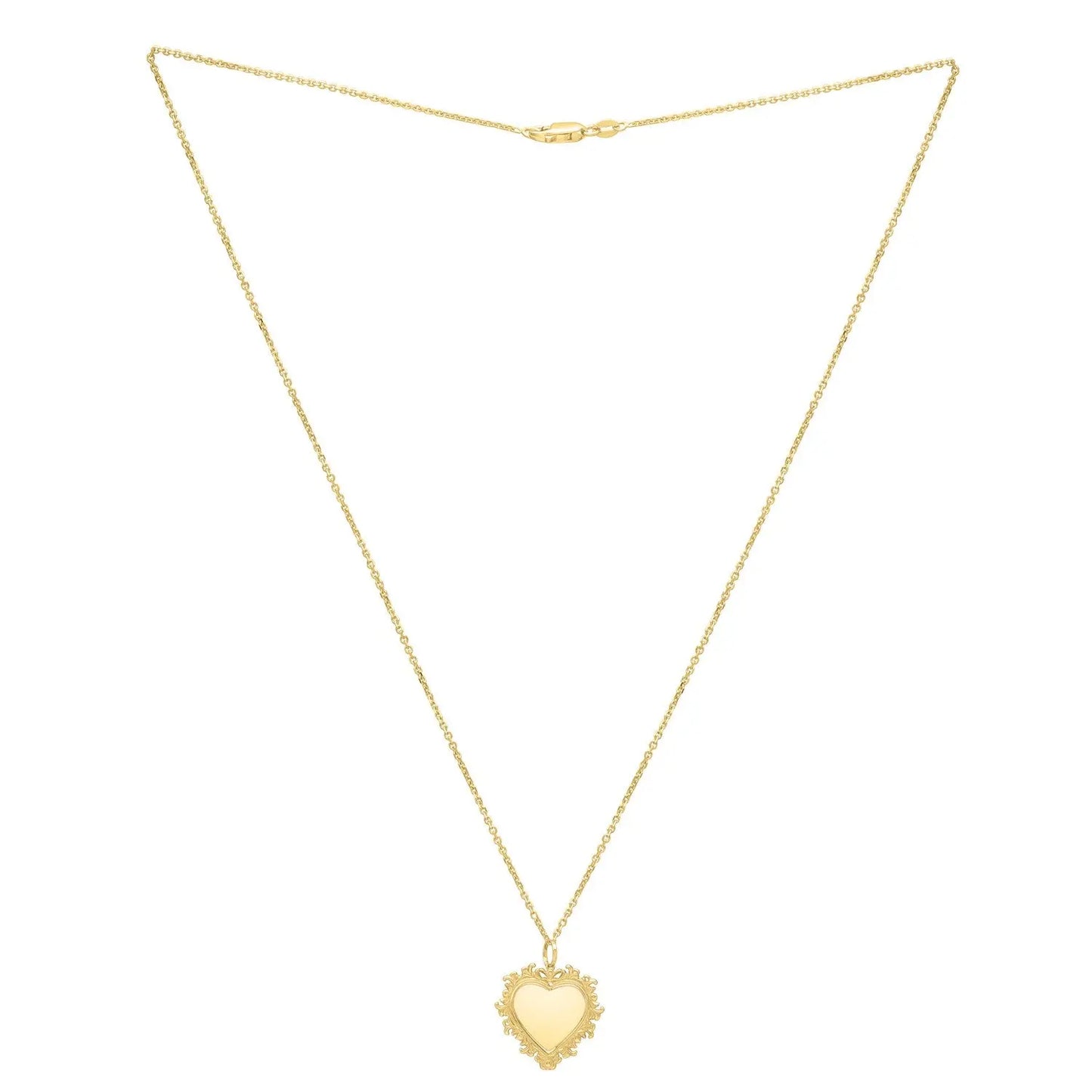 Baroque Heart Necklace in 14K Yellow Gold RCJ Necklaces  CELESTIA LUXE JEWELLERS