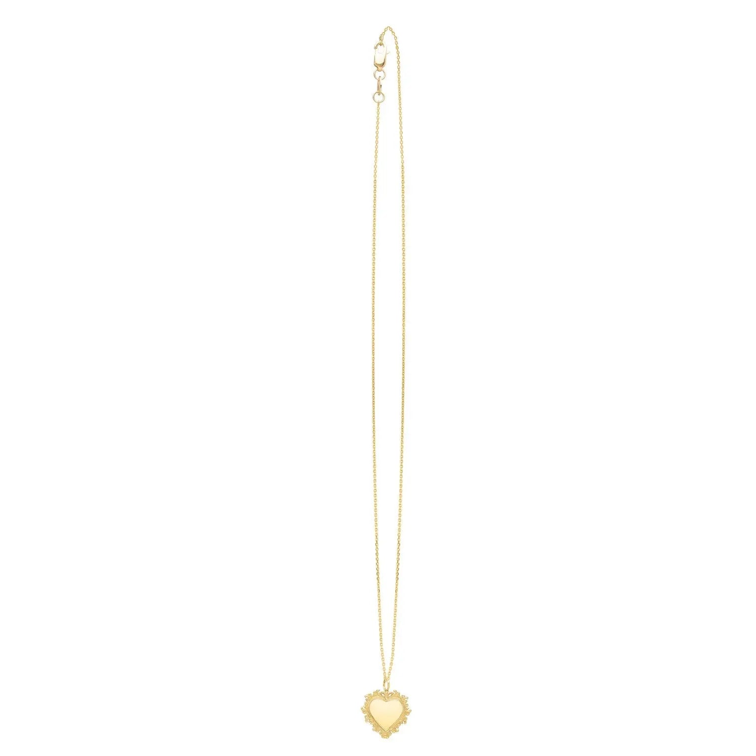 Baroque Heart Necklace in 14K Yellow Gold RCJ Necklaces  CELESTIA LUXE JEWELLERS