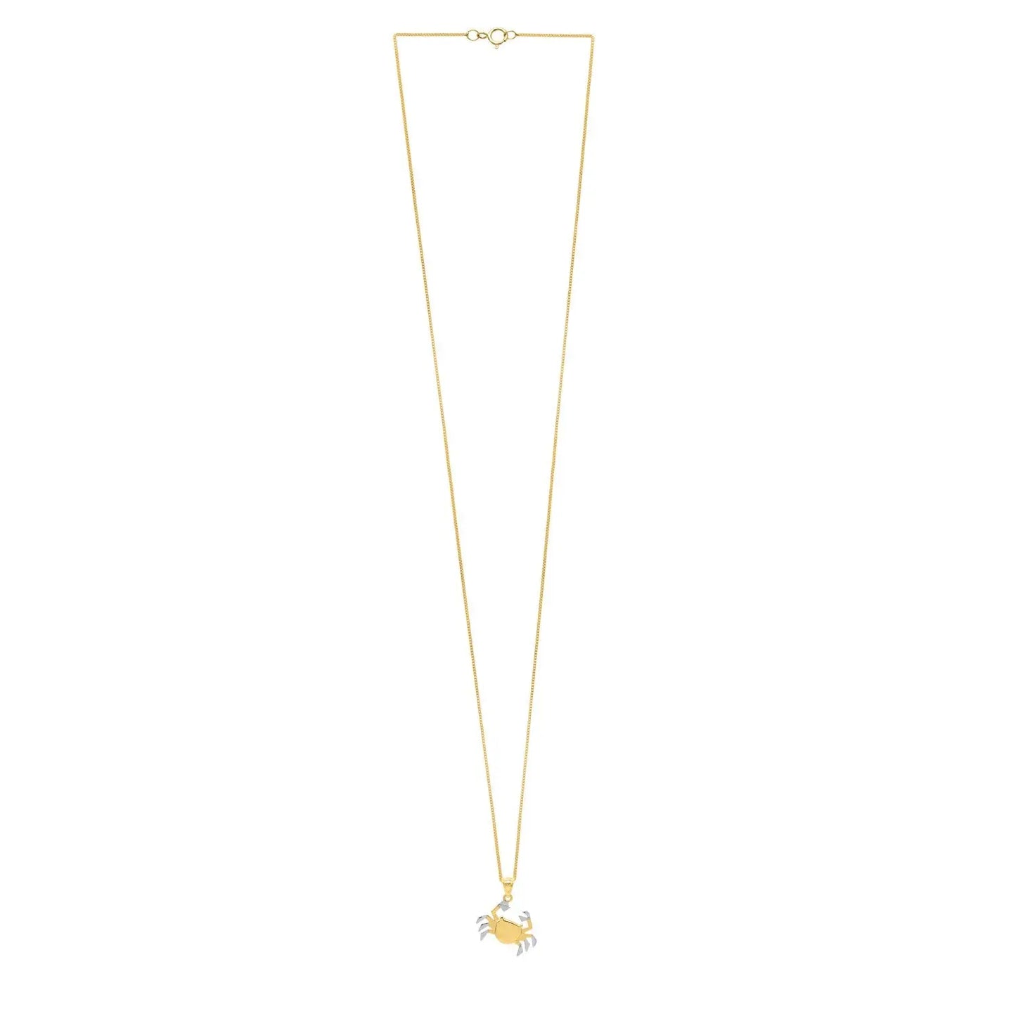 Crab Necklace in 10K Two Tone Yellow Gold RCJ Necklaces  CELESTIA LUXE JEWELLERS