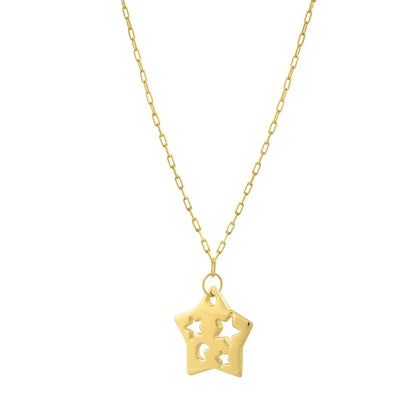 Cutout Star Necklace in 14K Yellow Gold RCJ Necklaces  CELESTIA LUXE JEWELLERS