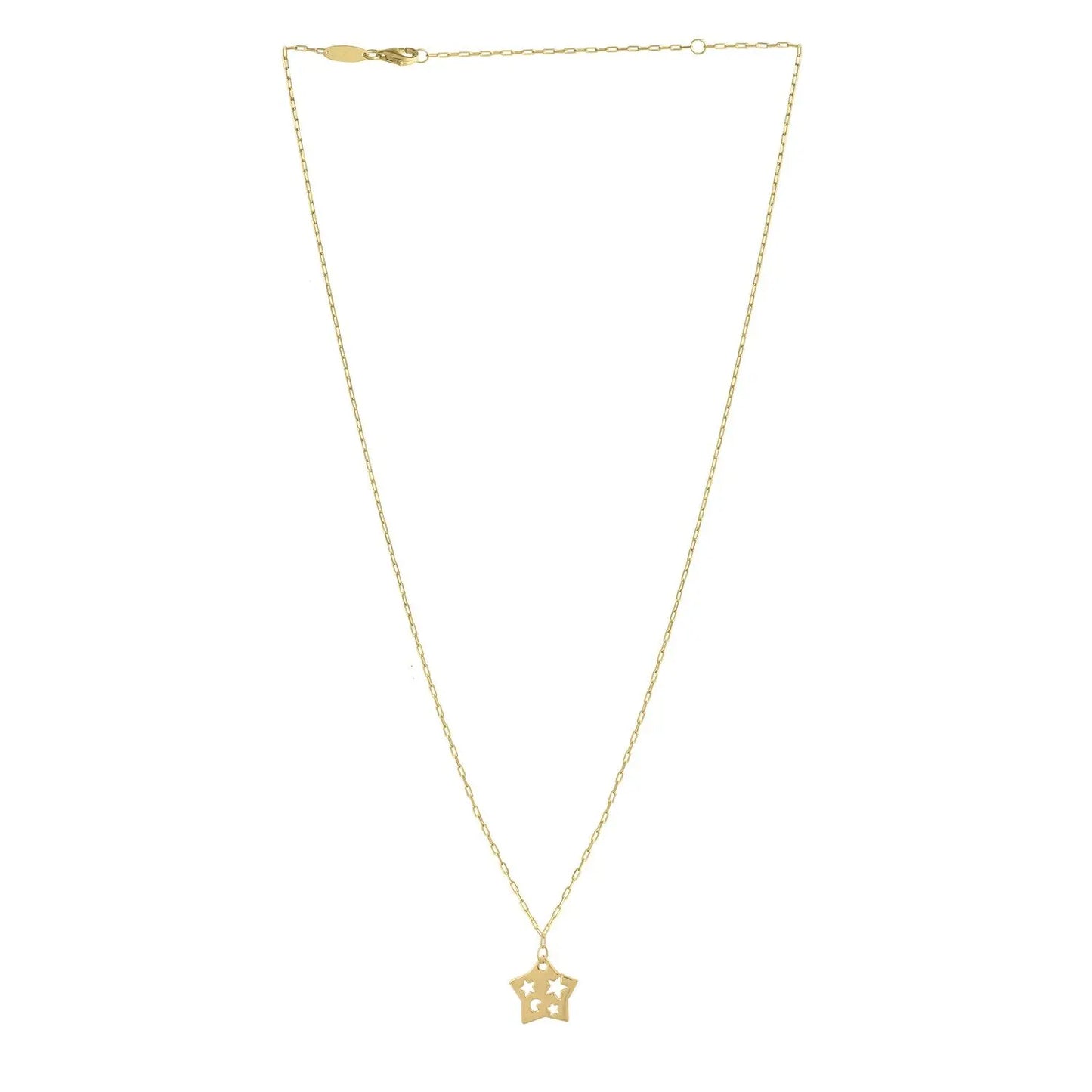 Cutout Star Necklace in 14K Yellow Gold RCJ Necklaces  CELESTIA LUXE JEWELLERS