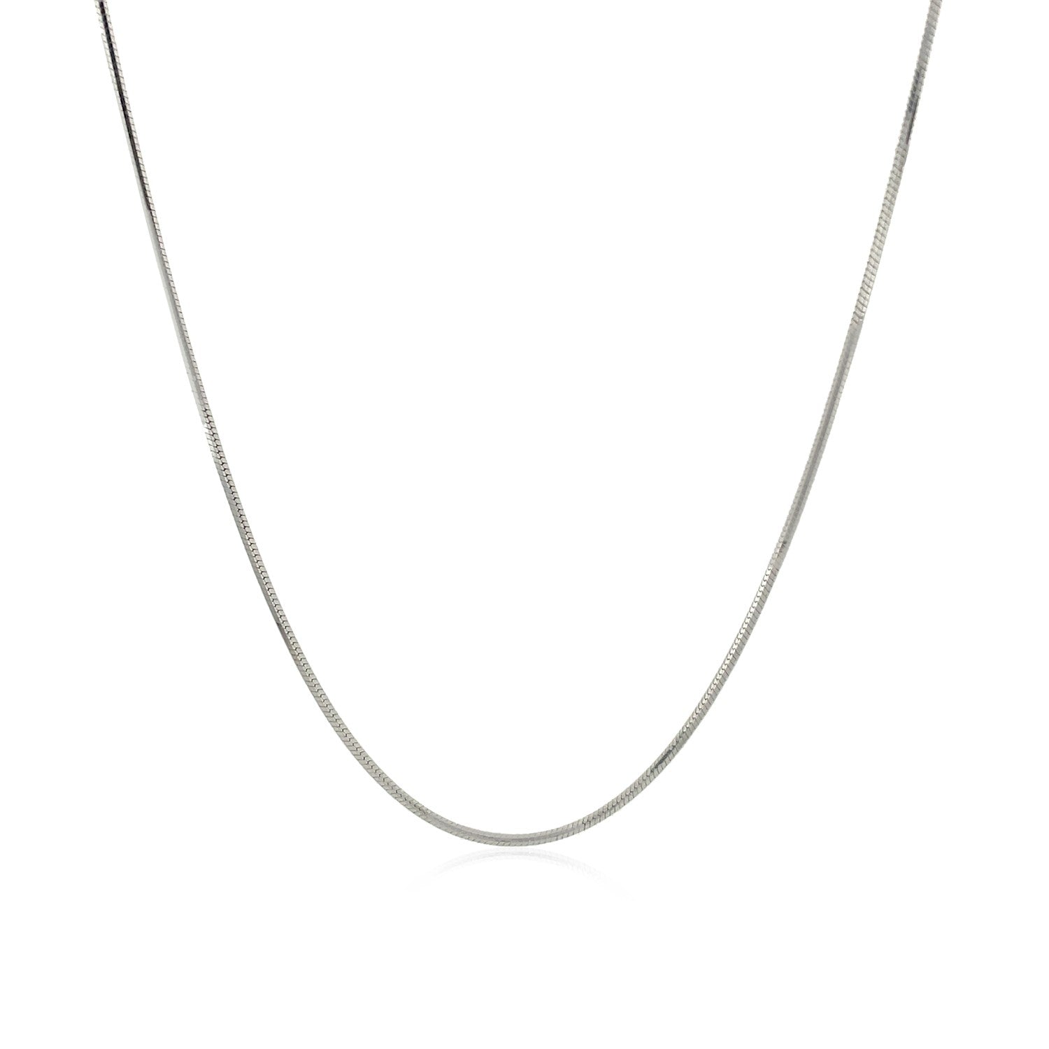 Sterling Silver Rhodium Plated Octagonal Snake Chain (0.90 mm) RCJ Chains  CELESTIA LUXE JEWELLERS