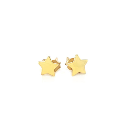 14k Yellow Gold Post Earrings with Stars(6.5mm) RCJ Earrings  CELESTIA LUXE JEWELLERS
