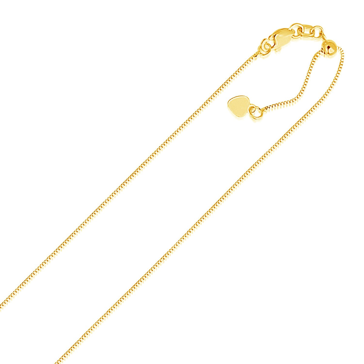 14k Yellow Gold Adjustable Box Chain