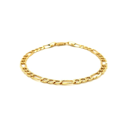 14k Yellow Gold Lite Figaro Bracelet (4.70 mm) RCJ Bracelets  CELESTIA LUXE JEWELLERS