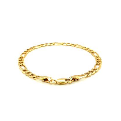 14k Yellow Gold Lite Figaro Bracelet (4.70 mm) RCJ Bracelets  CELESTIA LUXE JEWELLERS