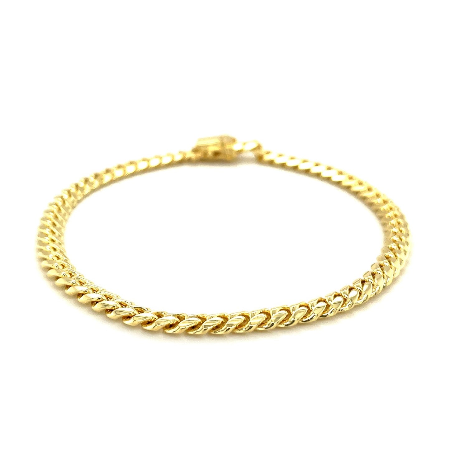 14k Yellow Gold Classic Miami Cuban Solid Bracelet (4.90 mm) RCJ Bracelets  CELESTIA LUXE JEWELLERS