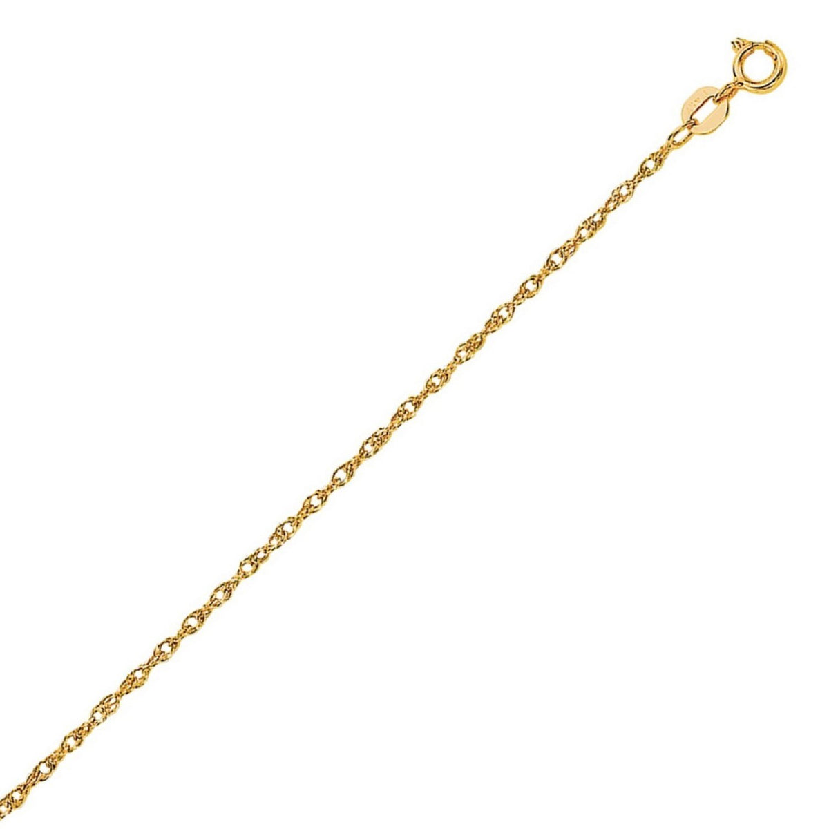 14k Yellow Gold Machine Rope Chain