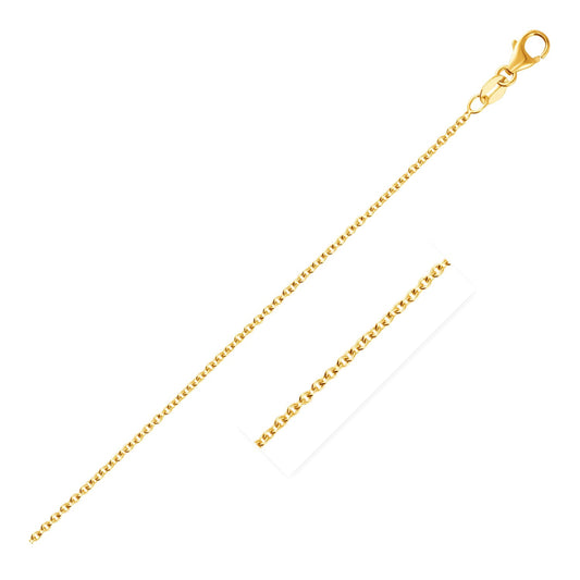 14k Yellow Gold Round Cable Link Chain