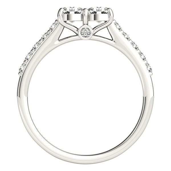 14k White Gold Round Two Stone Diamond Ring (3/4 cttw) RCJ Rings  CELESTIA LUXE JEWELLERS