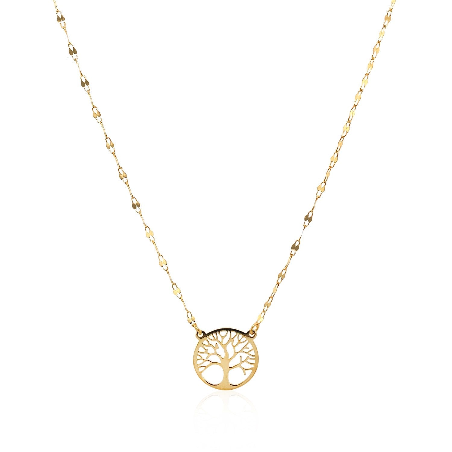 14K Yellow Gold Tree of Life Necklace RCJ Necklaces  CELESTIA LUXE JEWELLERS