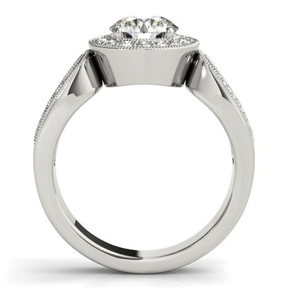 14k White Gold Teardrop Split Band Diamond Engagement Ring (1 1/3 cttw) RCJ Rings  CELESTIA LUXE JEWELLERS