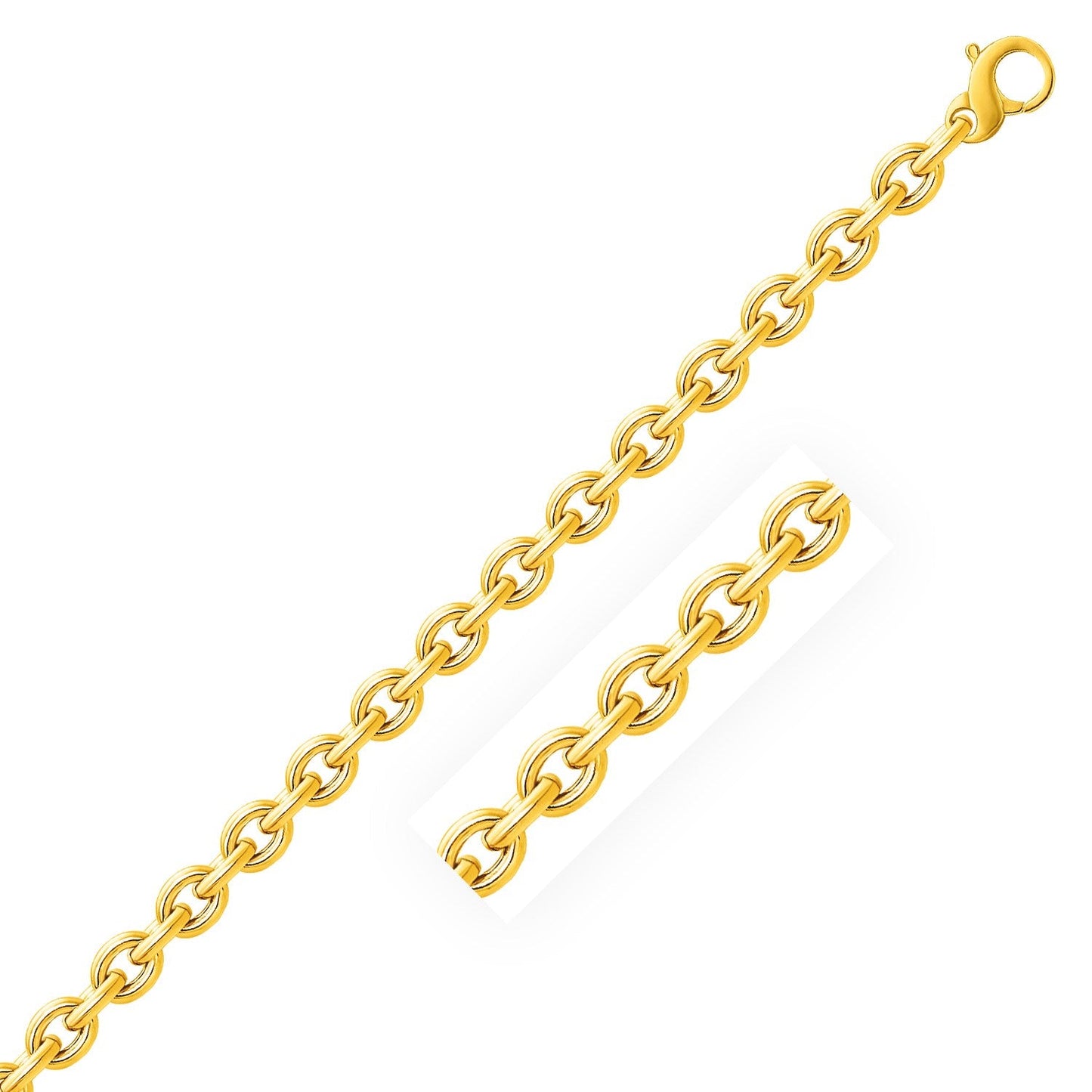 14k Yellow Gold Polished Cable Motif Bracelet (9.65 mm) RCJ Bracelets  CELESTIA LUXE JEWELLERS