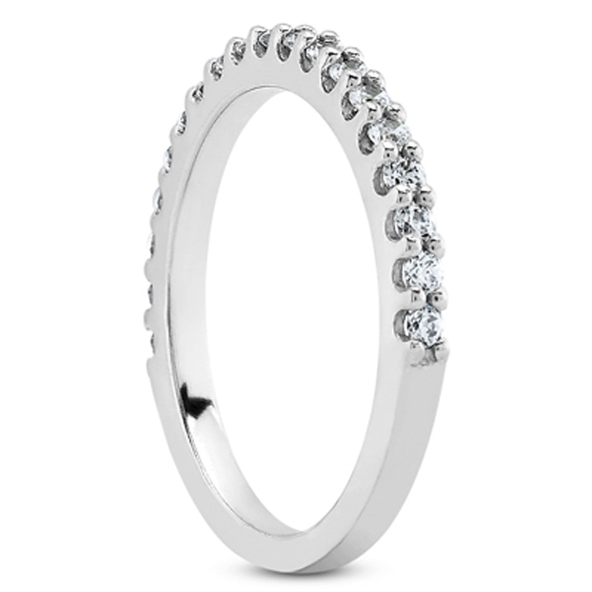 14k White Gold Shared Prong Diamond Wedding Ring Band with U Settings RCJ Rings  CELESTIA LUXE JEWELLERS