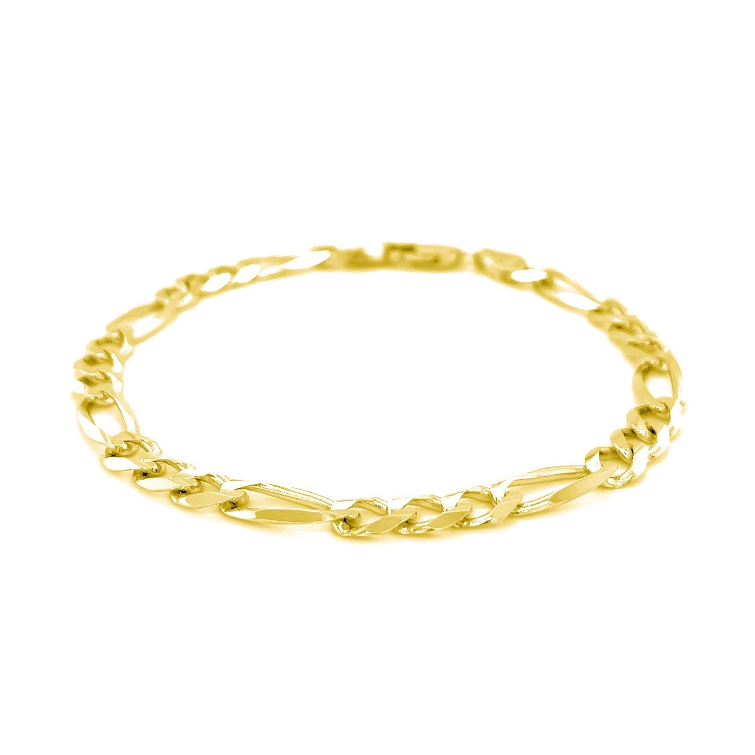 14k Yellow Gold Solid Figaro Bracelet (6.00 mm) RCJ Bracelets  CELESTIA LUXE JEWELLERS
