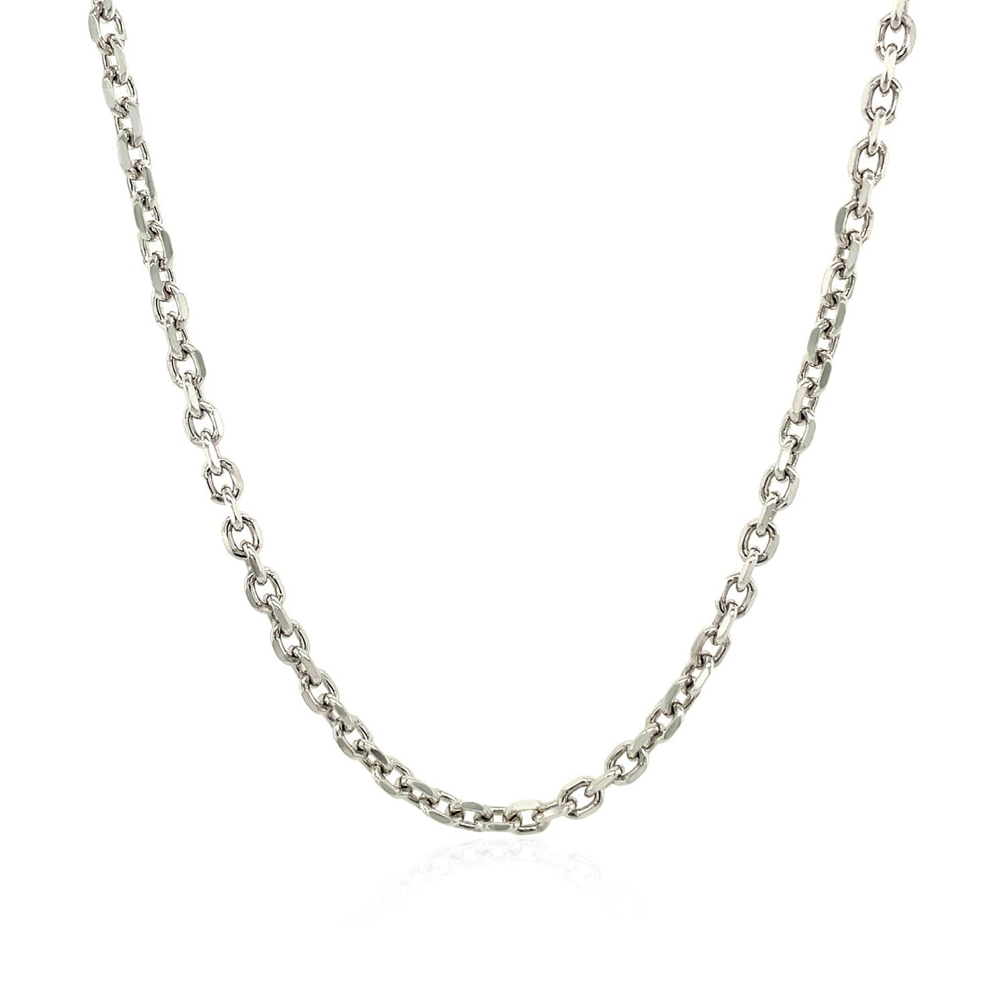Sterling Silver Rhodium Plated Cable Chain (2.75 mm) RCJ Chains  CELESTIA LUXE JEWELLERS