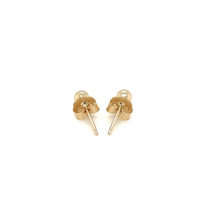 14k Yellow Gold Polished Round Stud Earrings(3mm) RCJ Earrings  CELESTIA LUXE JEWELLERS