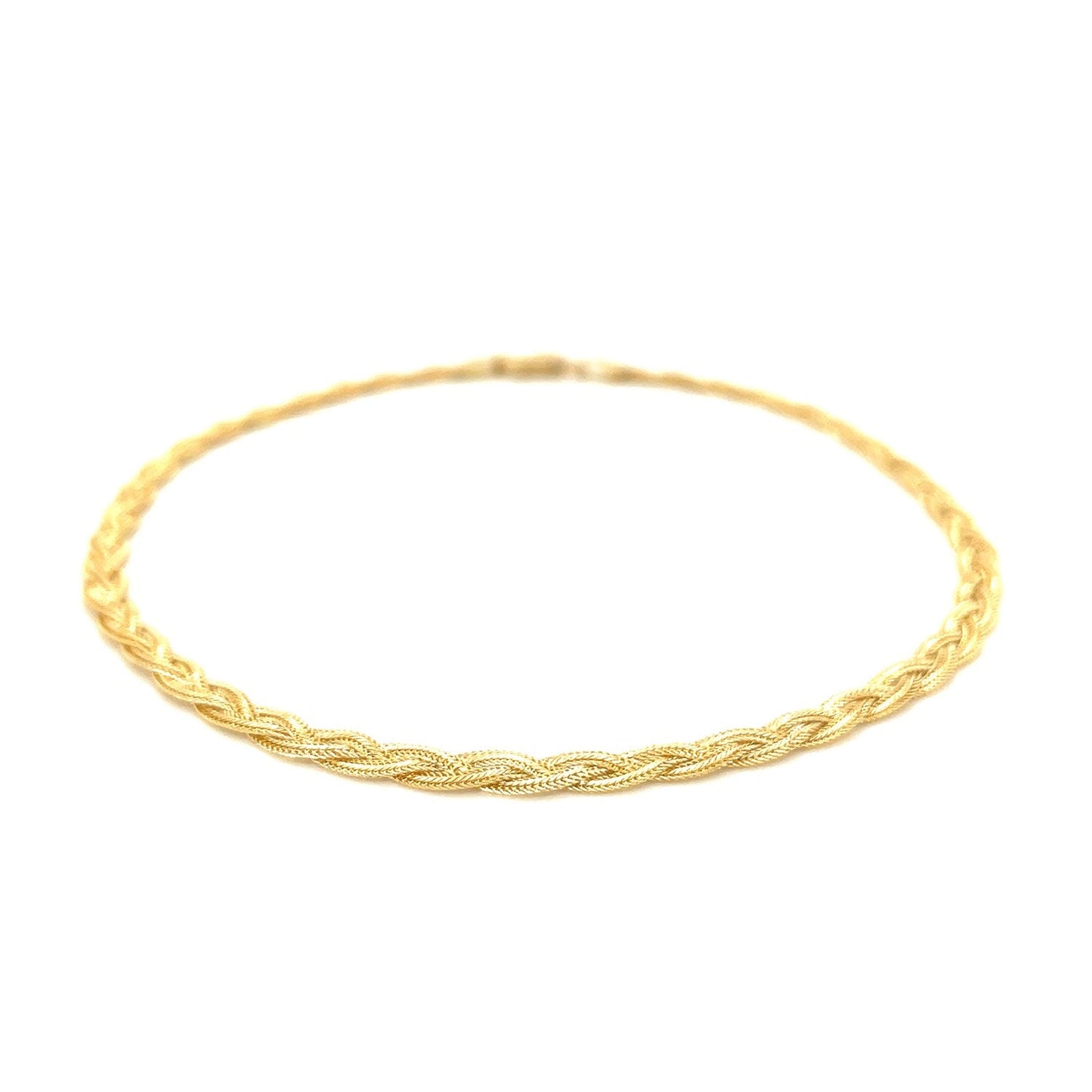14k Yellow Gold Braided Bracelet  (3.50 mm) RCJ Bracelets  CELESTIA LUXE JEWELLERS