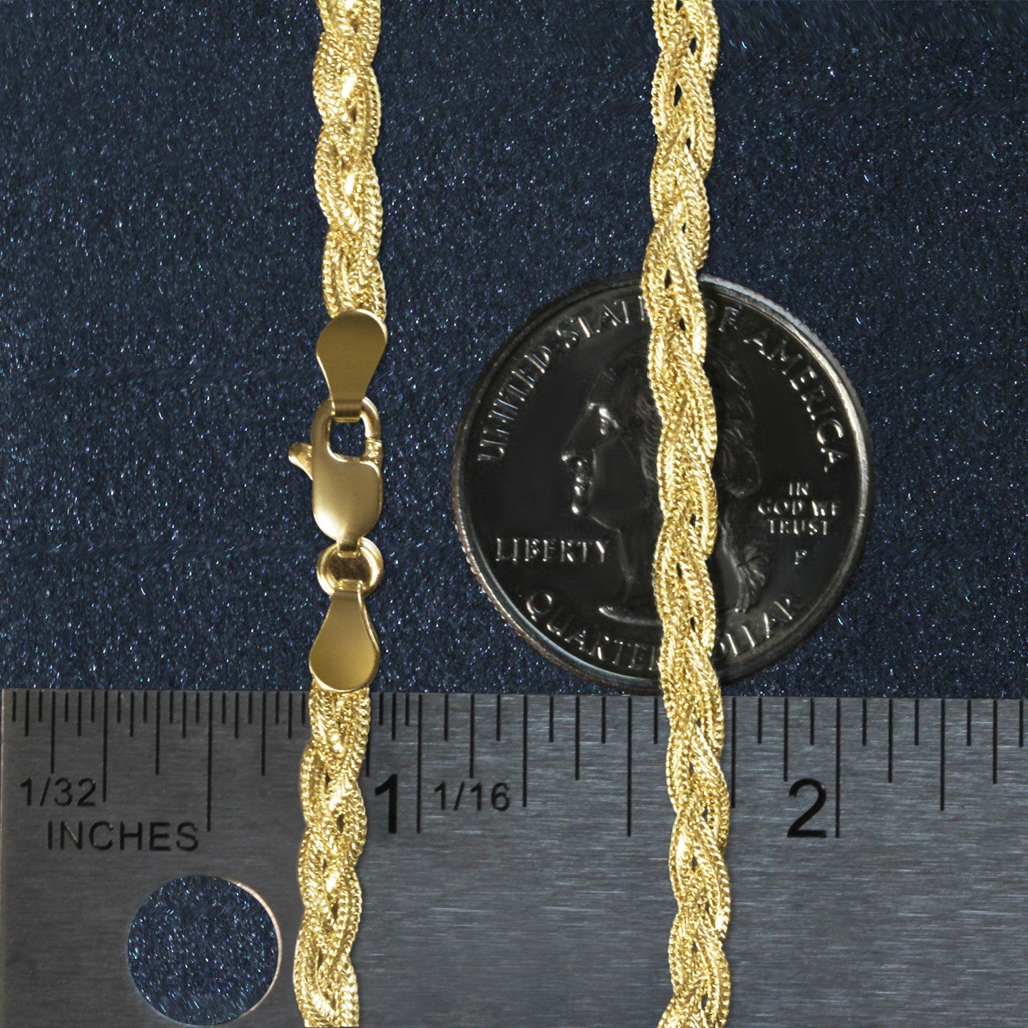 14k Yellow Gold Braided Bracelet  (3.50 mm) RCJ Bracelets  CELESTIA LUXE JEWELLERS
