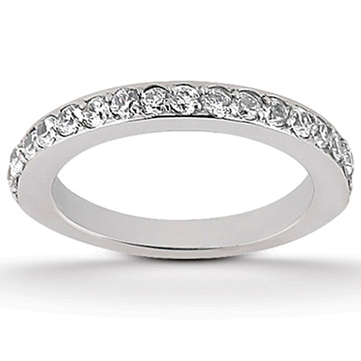 14k White Gold Pave Diamond Wedding Ring Band Set 1/2 Around RCJ Rings  CELESTIA LUXE JEWELLERS