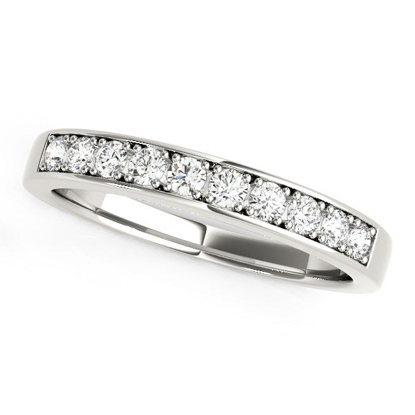14k White Gold Classic Diamond Wedding Band (1/4 cttw) RCJ Rings  CELESTIA LUXE JEWELLERS