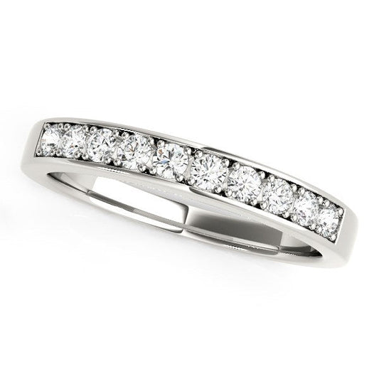 14k White Gold Classic Diamond Wedding Band (1/4 cttw) RCJ Rings  CELESTIA LUXE JEWELLERS