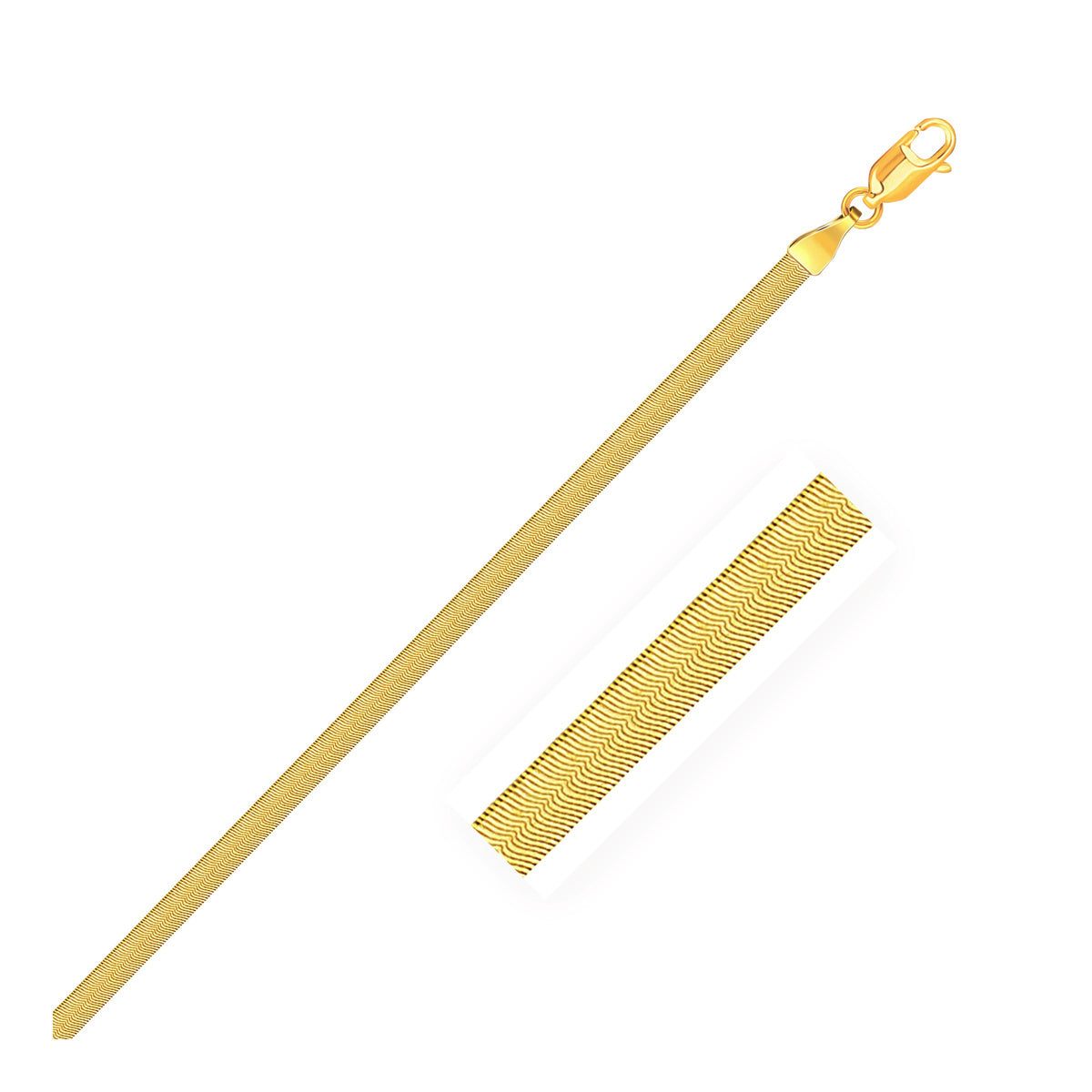 14k Yellow Gold Super Flex Herringbone Chain
