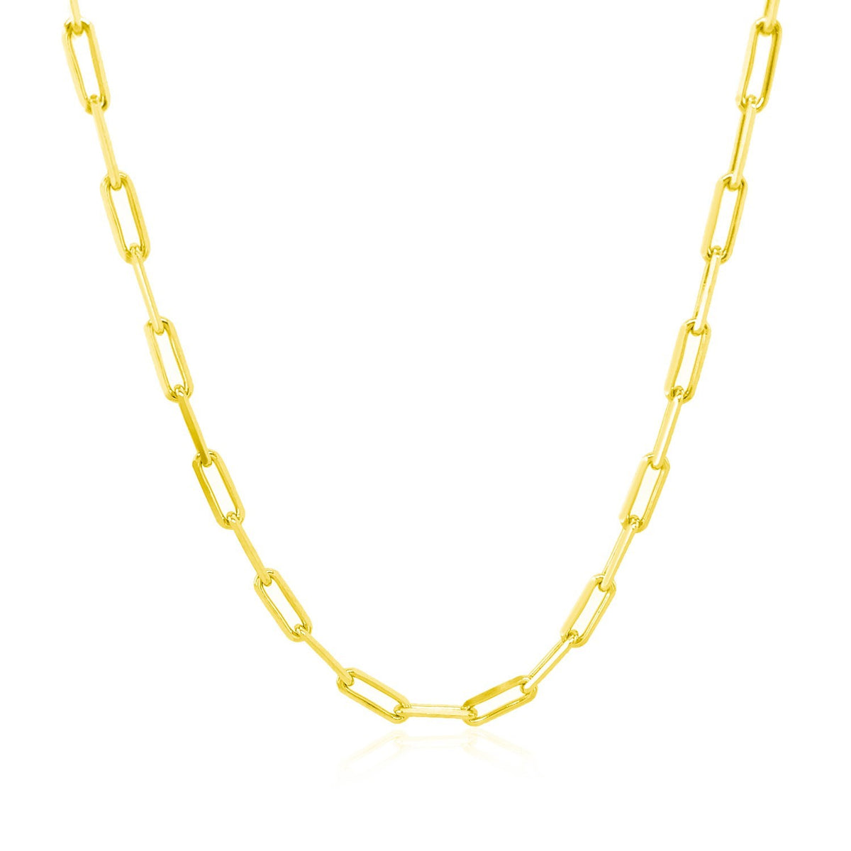 Sterling Silver Gold Plated Paperclip Chain