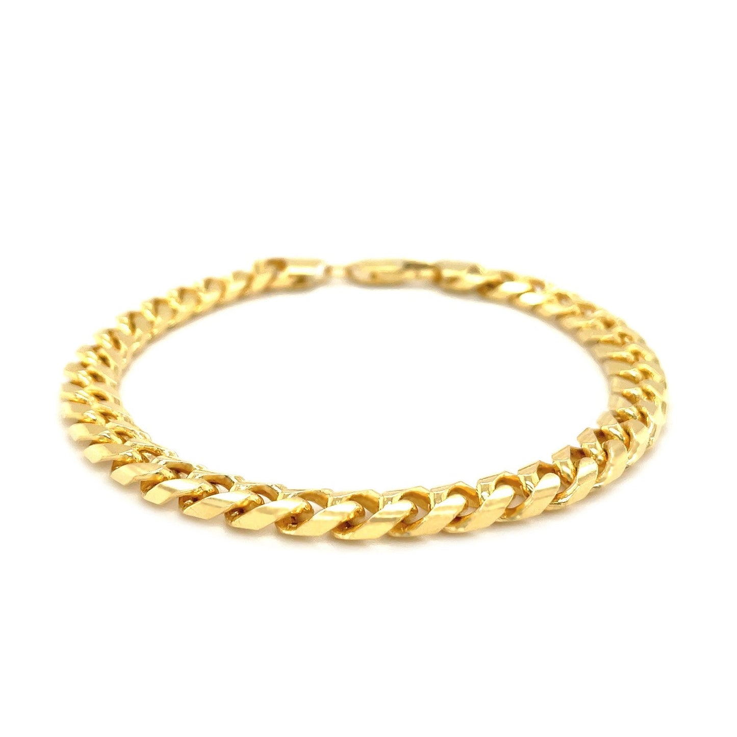 14k Yellow Gold Solid Miami Cuban Bracelet (7.20 mm) RCJ Bracelets  CELESTIA LUXE JEWELLERS