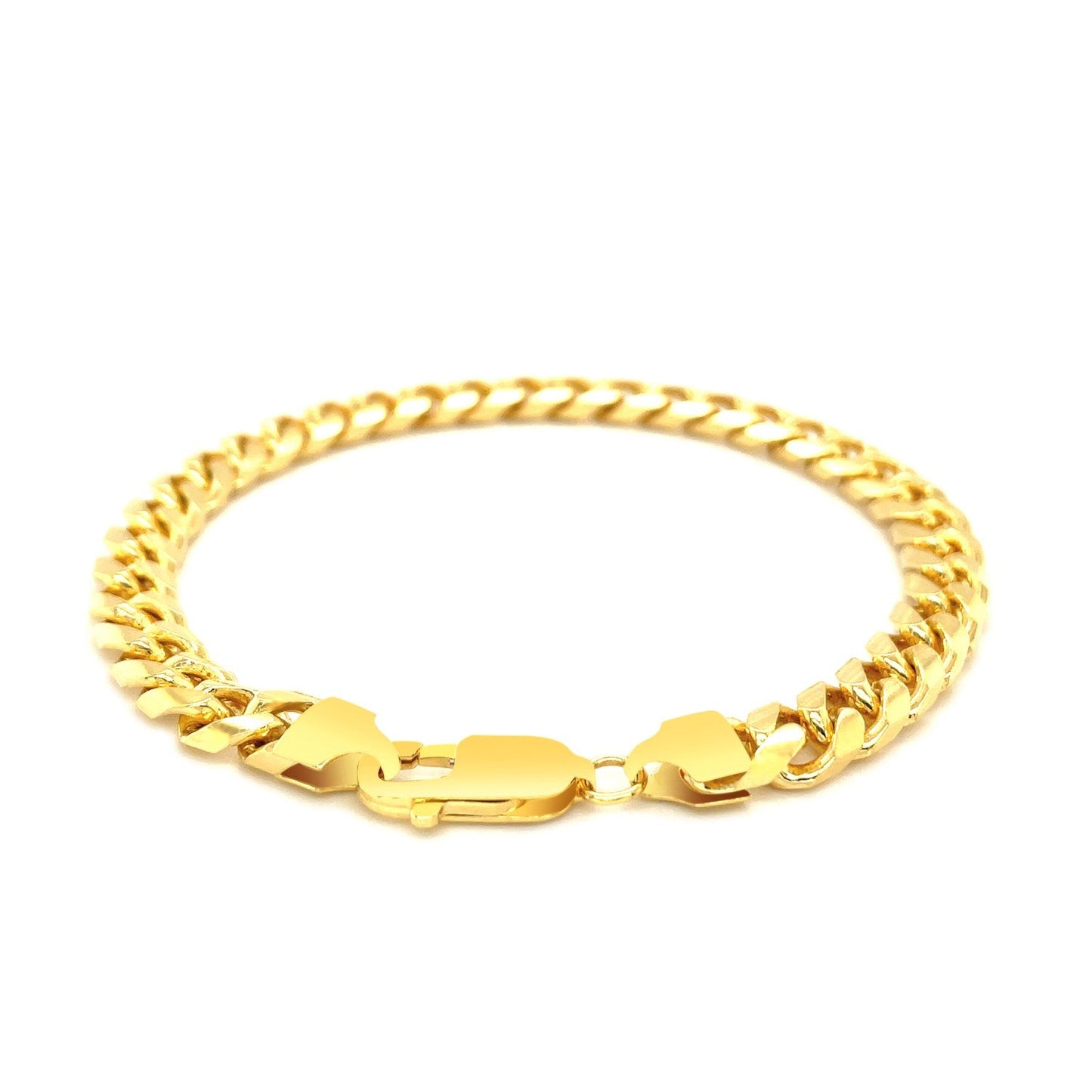 14k Yellow Gold Solid Miami Cuban Bracelet (7.20 mm) RCJ Bracelets  CELESTIA LUXE JEWELLERS