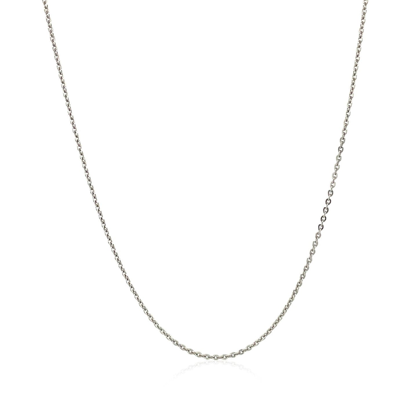 Sterling Silver Rhodium Plated Cable Chain (0.60 mm) RCJ Chains  CELESTIA LUXE JEWELLERS