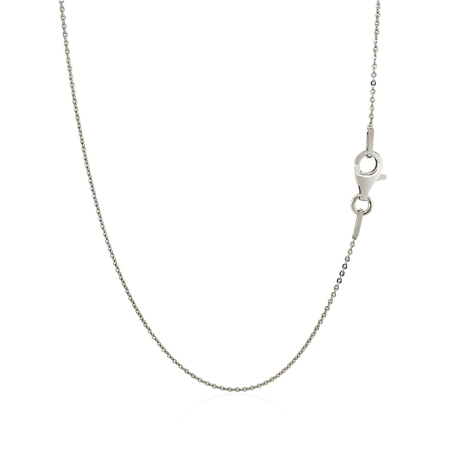 Sterling Silver Rhodium Plated Cable Chain (0.60 mm) RCJ Chains  CELESTIA LUXE JEWELLERS