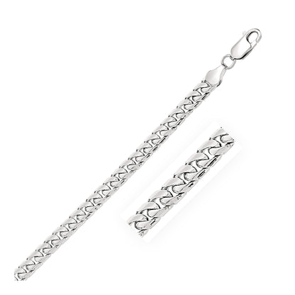 14k White Gold Solid Miami Cuban Bracelet (6.00 mm) RCJ Bracelets  CELESTIA LUXE JEWELLERS