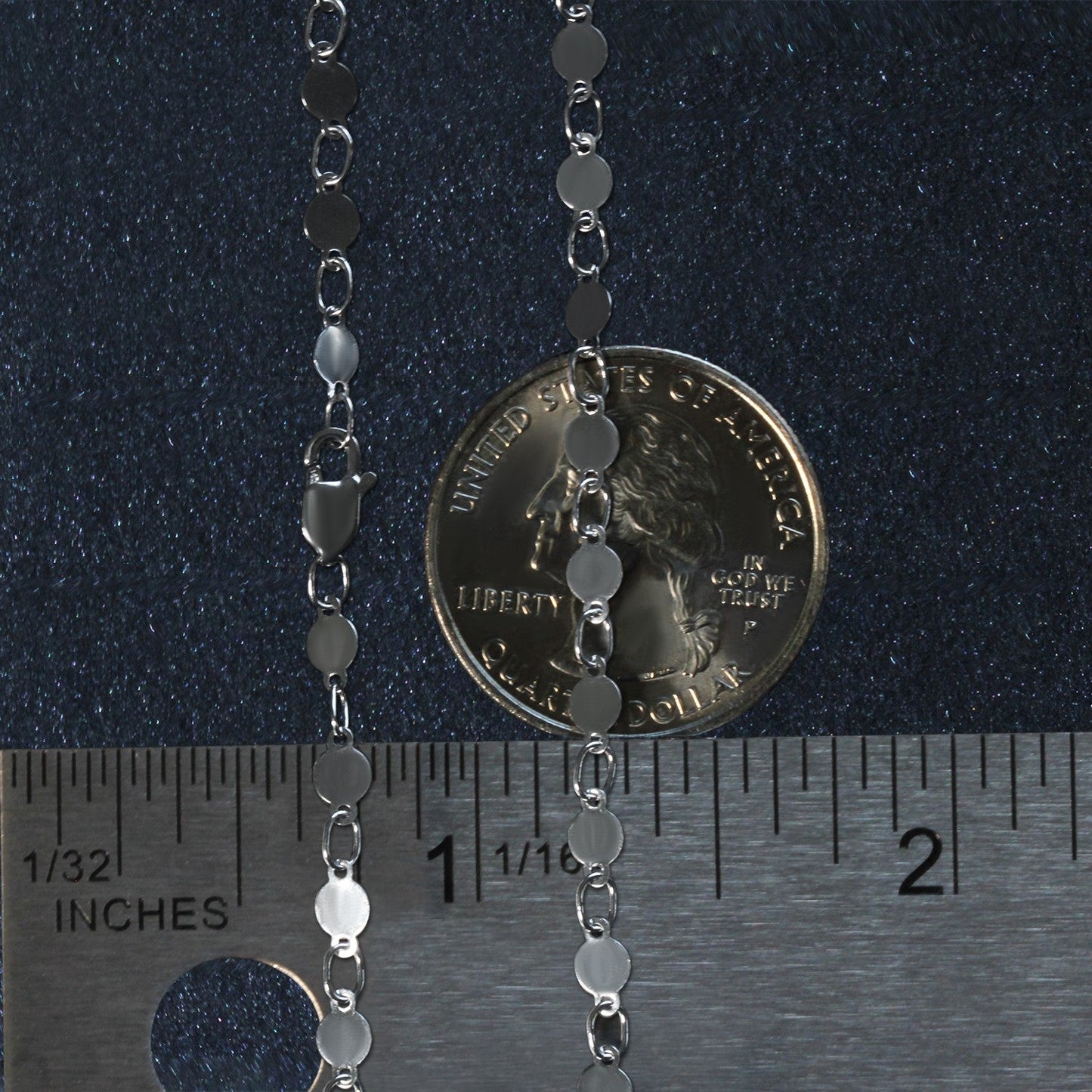 14k White Gold Bracelet with Polished Circles (4.00 mm) RCJ Bracelets  CELESTIA LUXE JEWELLERS