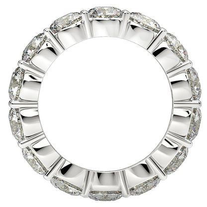 Round Cut Lab Grown Diamond Eternity Ring in 14k White Gold (6 cttw FG/VS2) RCJ Rings  CELESTIA LUXE JEWELLERS