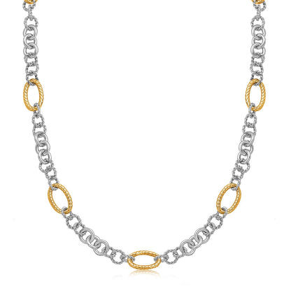 18k Yellow Gold and Sterling Silver Rhodium Plated Multi Style Chain Necklace RCJ Necklaces  CELESTIA LUXE JEWELLERS